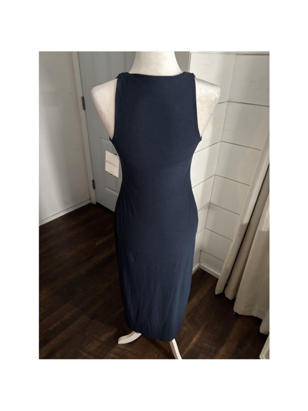 Nwt Beyond Yoga Tank Dress Womens Small Blue Square Neck Midi Athleisure Summer - Picture 5 of 14
